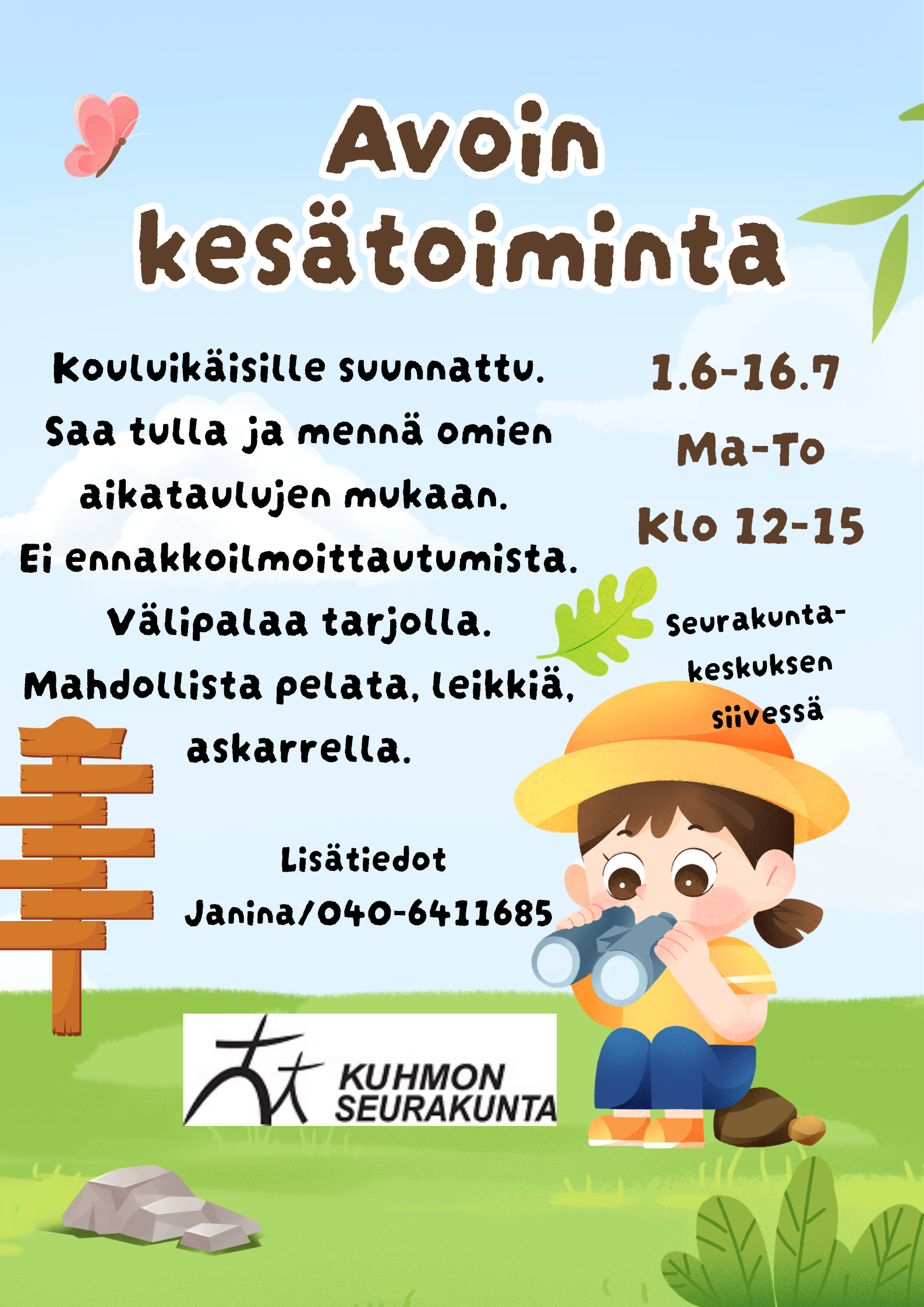Avoin kesätoiminta kouluikäisille